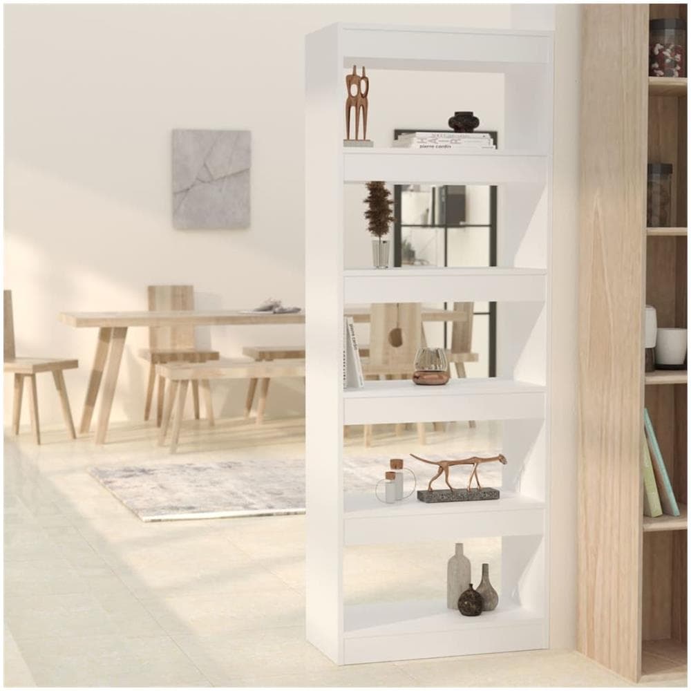 Libreria /Divisorio Bianco 60x30x166 cm in Truciolato - Foto 1