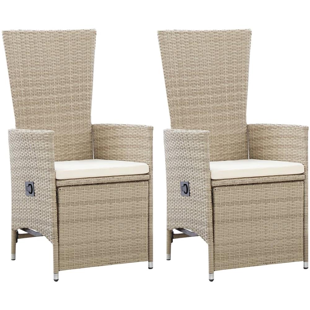 Set Mobili Da Pranzo Per Giardino 5 Pz Beige - Foto 2