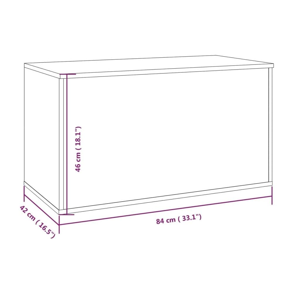 Cassapanca Grigio Sonoma 84x42x46 Cm In Legno Ingegnerizzato - Foto 8