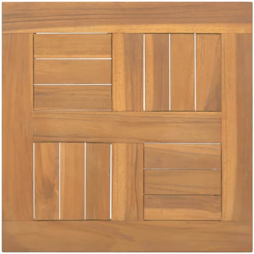 Piano Tavolo Quadrato 40x40x2,5 Cm In Legno Massello Di Teak - Foto 1