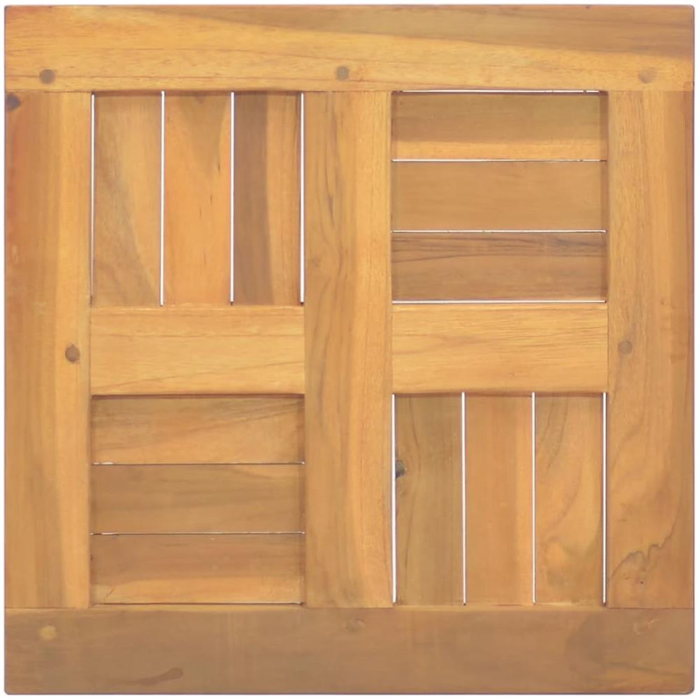 Piano Tavolo Quadrato 40x40x2,5 Cm In Legno Massello Di Teak - Foto 2