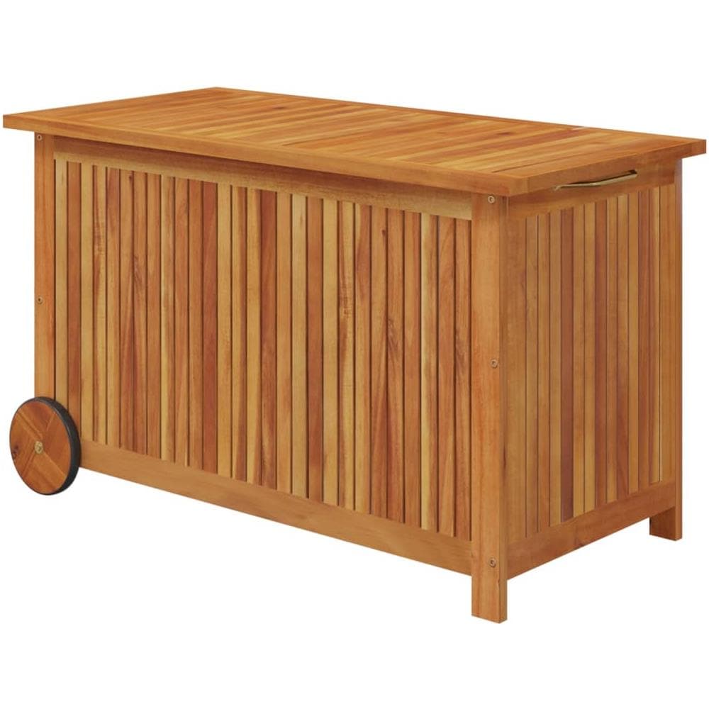 Contenitore Giardino Con Ruote 90x50x58cm Legno Massello Acacia - Foto 2