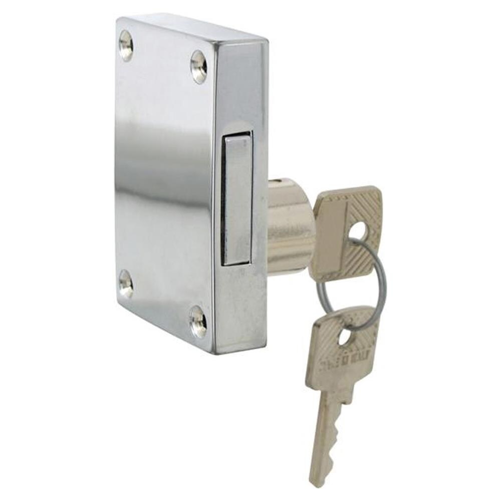 Serrature In Ottone Cromato Quadro Mm. 8 Da Appoggio, Ad Una Mandata, Misura Mm. 60 X 40, Cilindro Mm. 20, Sporgenza Cilindro Mm. 15. - Foto 1