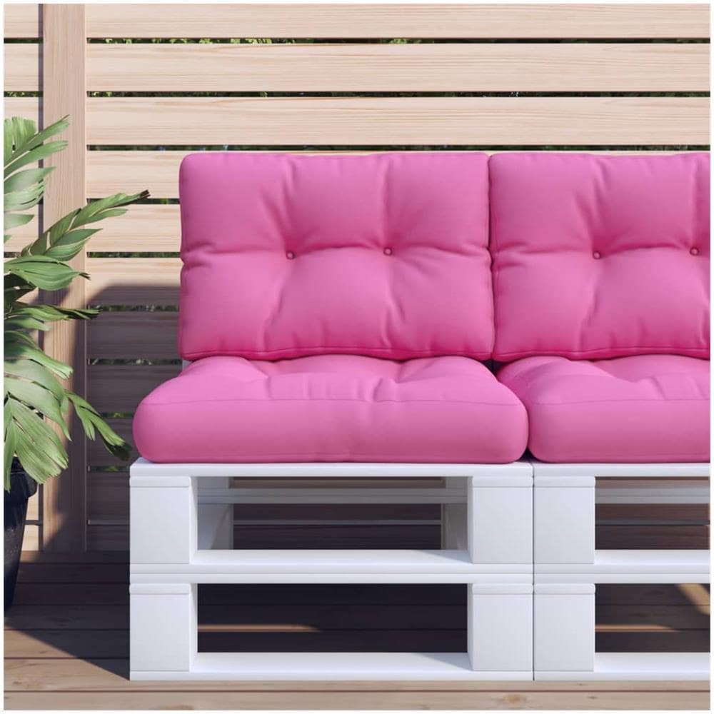 Cuscino Per Divano Pallet Rosa 50x40x12 Cm Tessuto - Foto 1