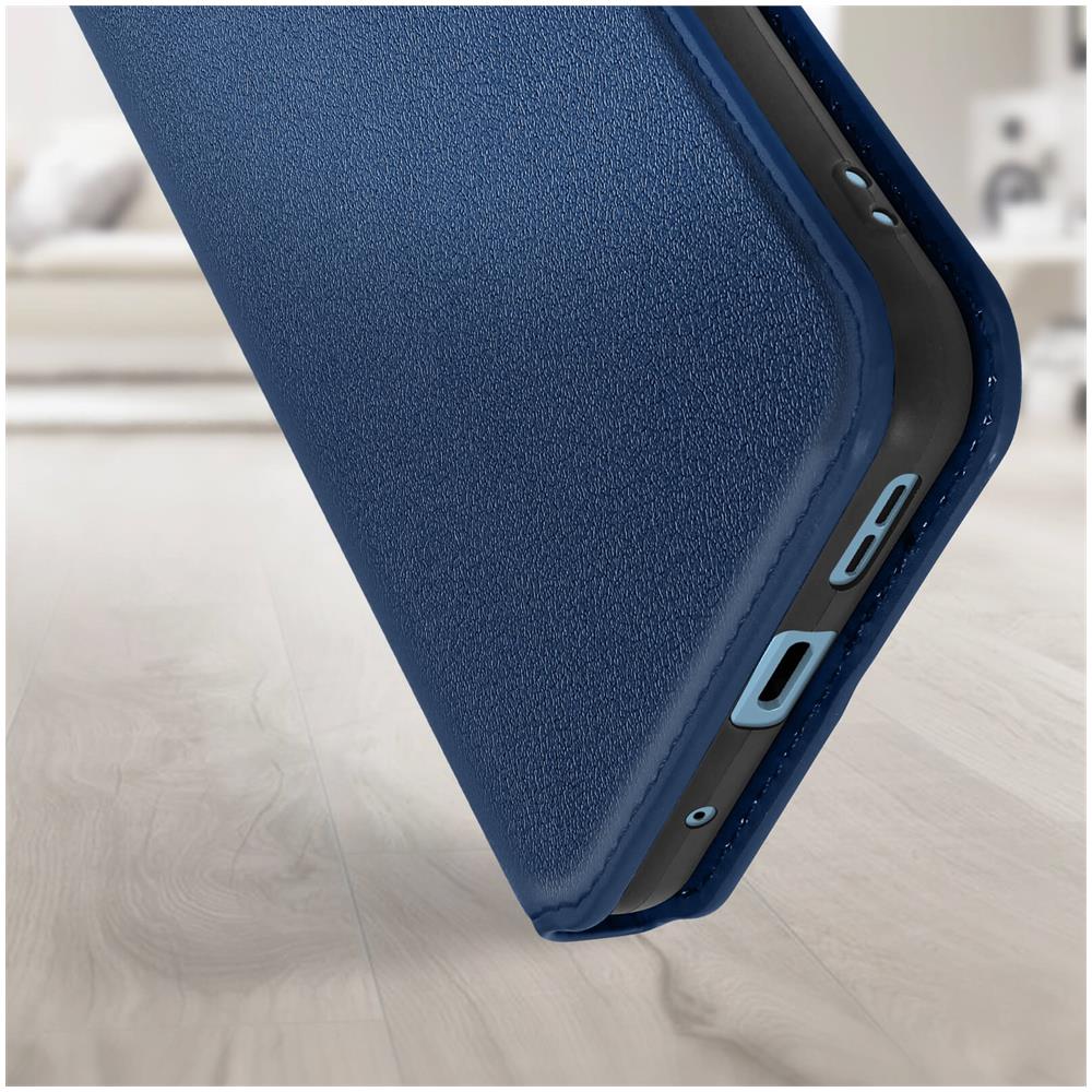 Custodia Per Xiaomi Redmi Note 12 4g Portafoglio Funzione Supporto Video Blu - Foto 2