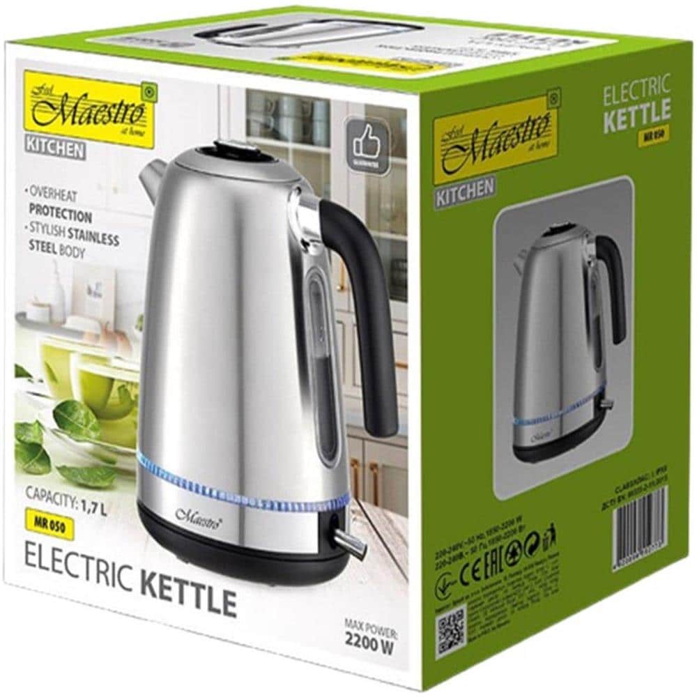 Mr-050 Bollitore Elettrico Con Illuminazione, Argento 1,7 L - Foto 3