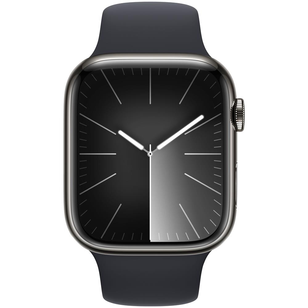 Watch Series 9 GPS + Cellular Cassa 45m in Acciaio inossidabile Grafite con Cinturino Sport Band Mezzanotte - S /M - Foto 2