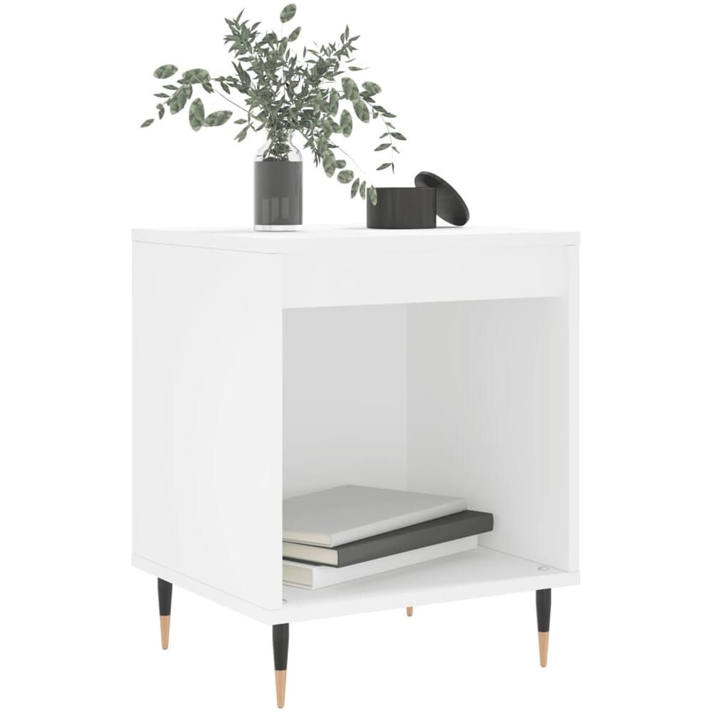 Comodini 2pz Bianchi 40x35x50 Cm In Legno Multistrato - Foto 3