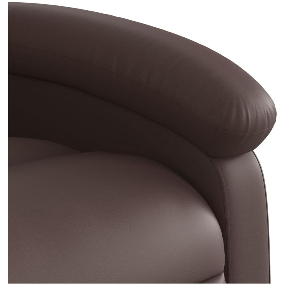 Poltrona Massaggiante Reclinabile Marrone In Similpelle - Foto 8