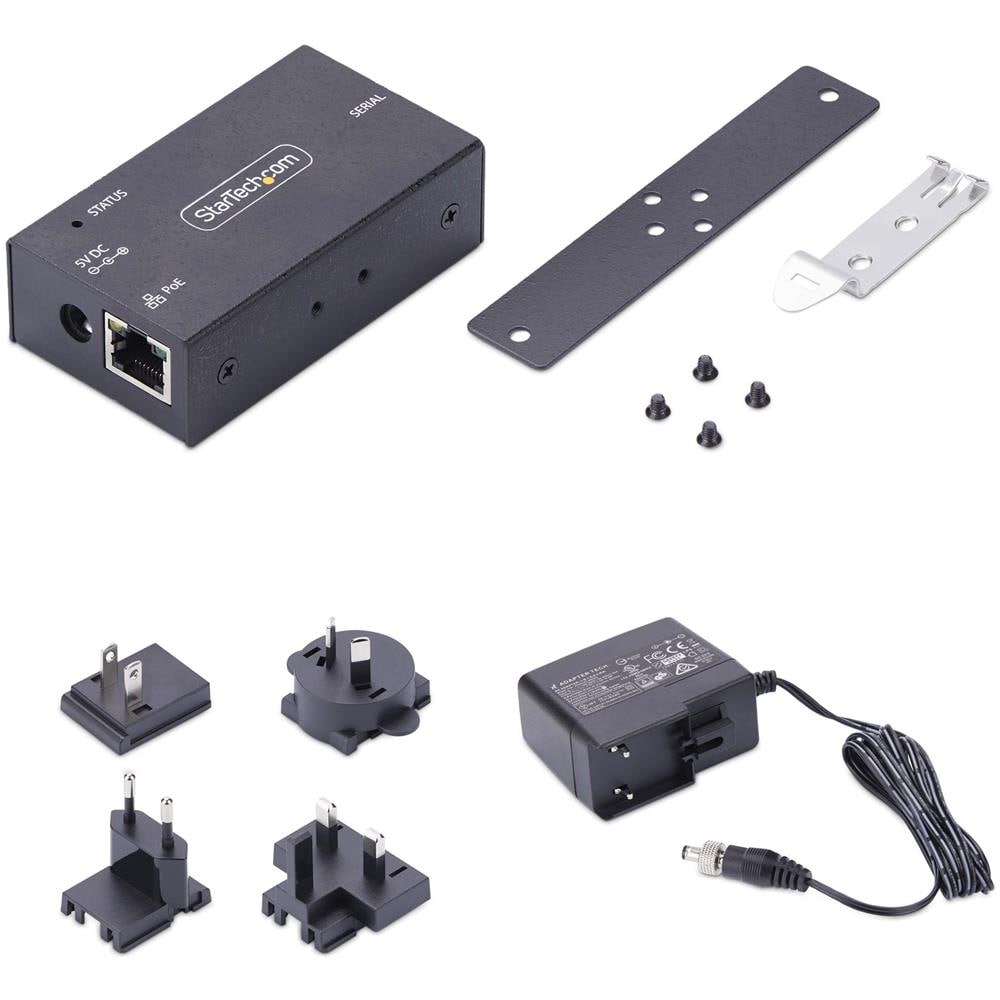 Adattatore da seriale a Ethernet a 1 porta, server di dispositivi seriali IP PoE 802.3af per dispositivi RS232 remoti, montabile a parete /su guida DIN, convertitore seriale da RJ45 LAN a DB9, TAA - Foto 9