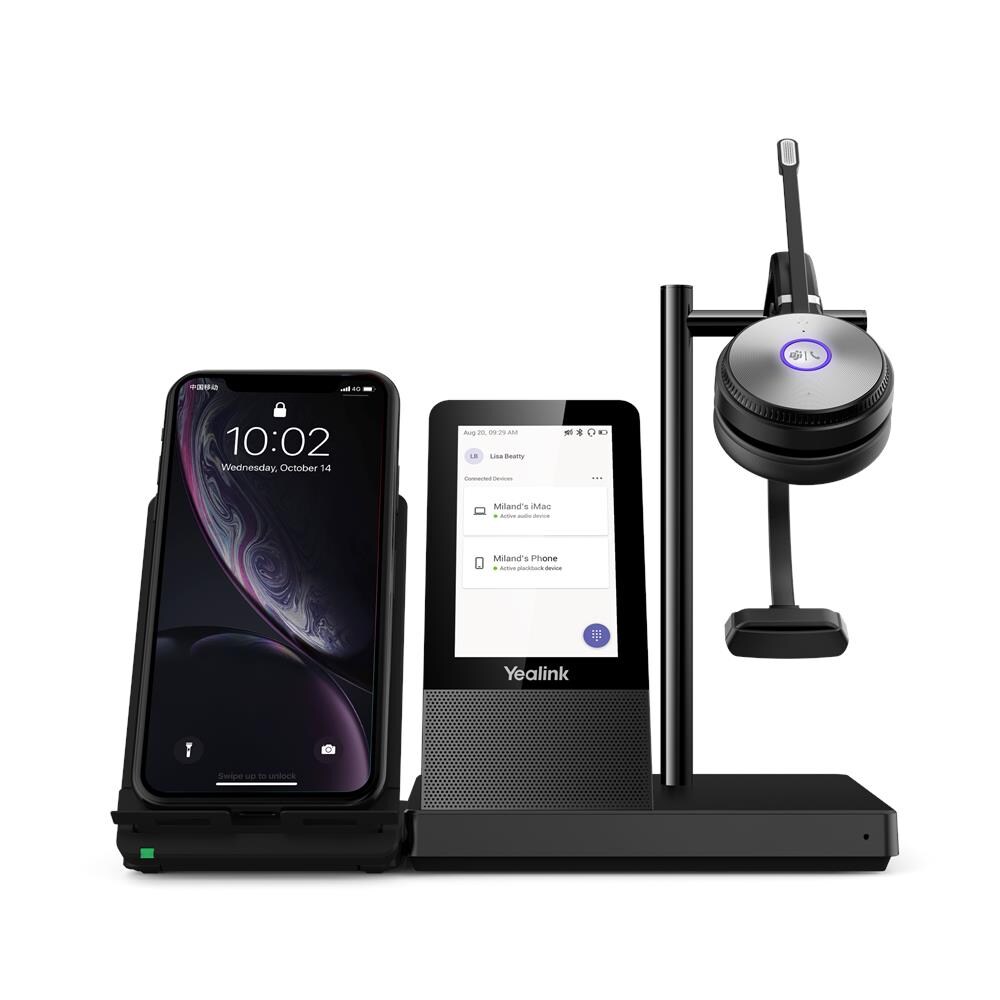 WH66 Mono Teams Sistema di audioconferenza personale Wireless A Padiglione Ufficio USB tipo A Bluetooth Base di ricarica Nero - Foto 1