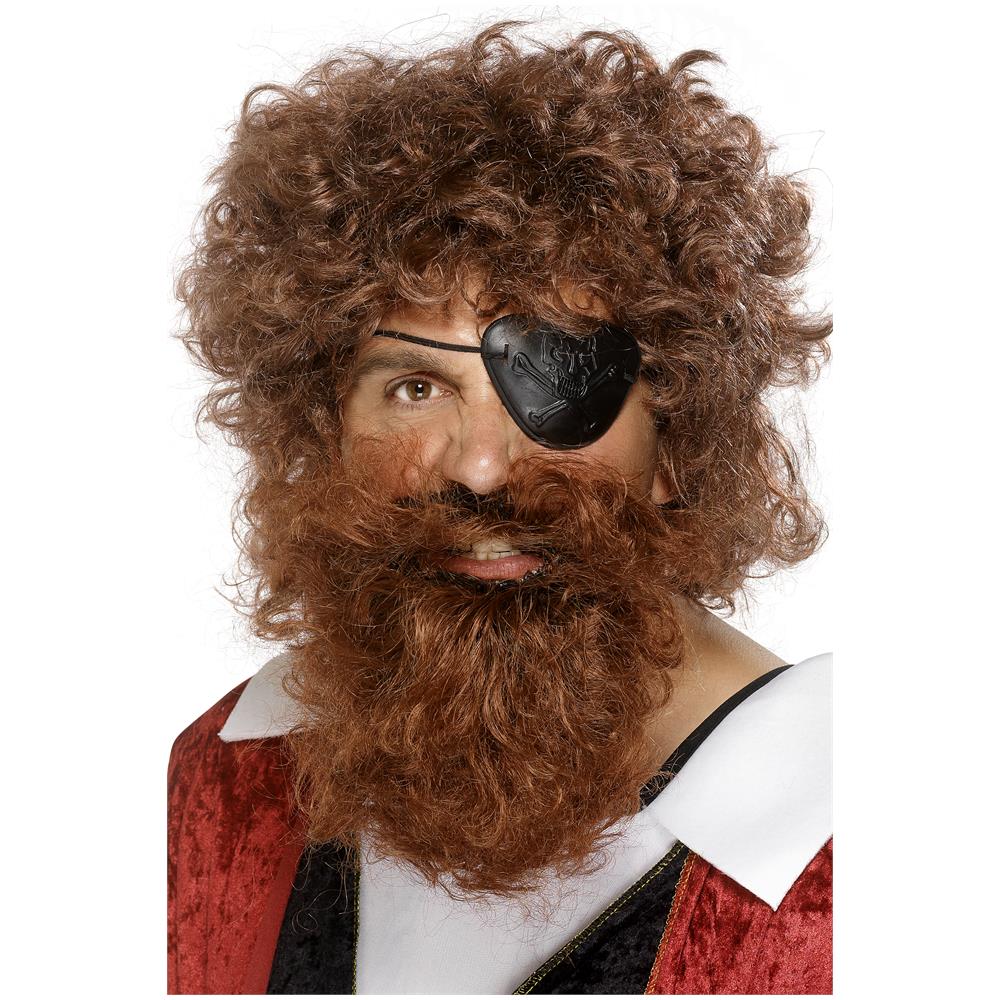 Barba Da Pirata Di Colore Rosso Taglia Unica - Foto 1