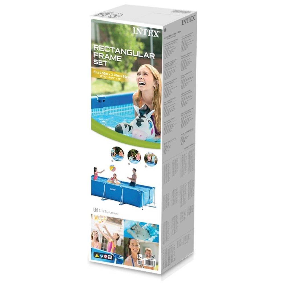 Piscina Rettangolare 28273 Frame Senza Filtro Dimensioni 450x220x84 cm Capacità 7127 Litri - Foto 4