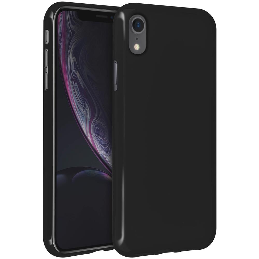 Cover Iphone Xr Silicone Gel Morbido Contorno Glossy Nera - Foto 6