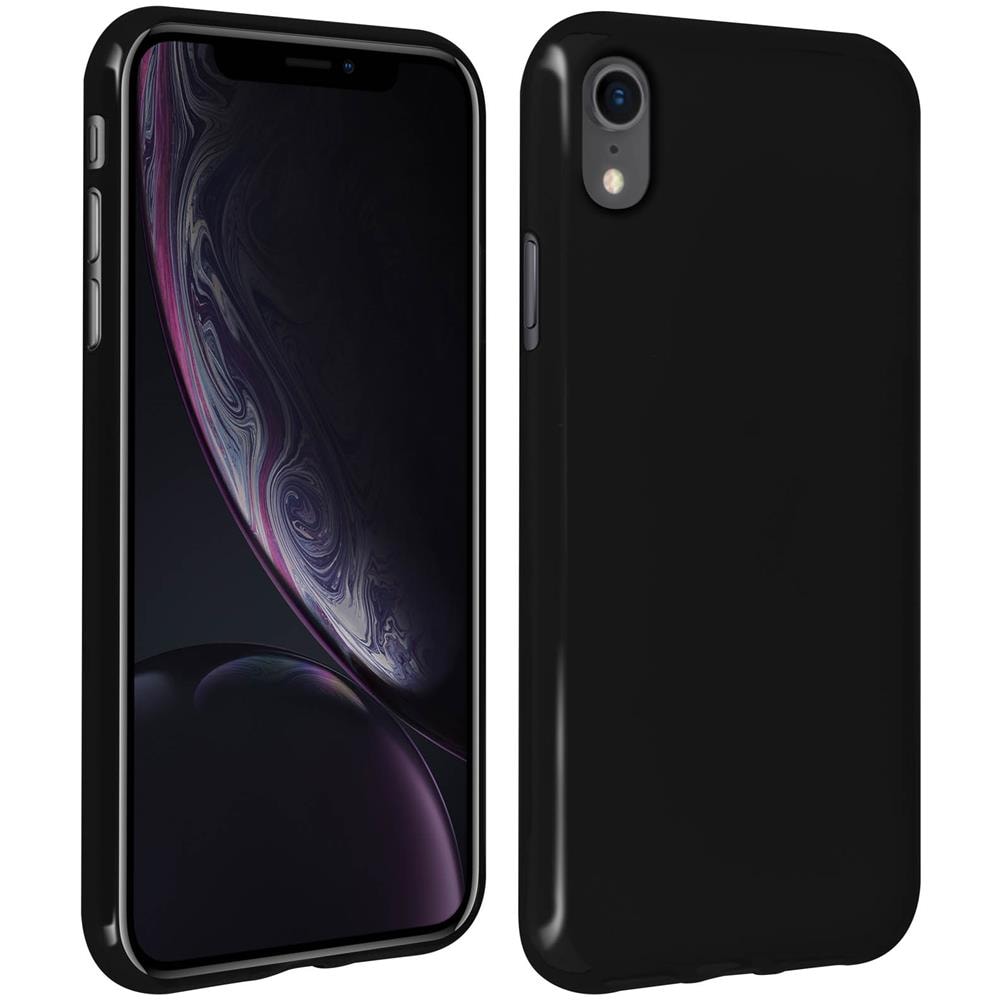 Cover Iphone Xr Silicone Gel Morbido Contorno Glossy Nera - Foto 1