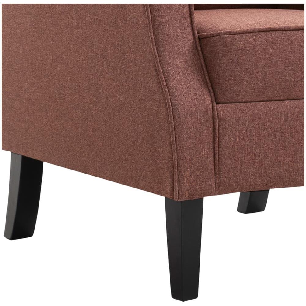 Poltrona Marrone In Tessuto - Foto 8