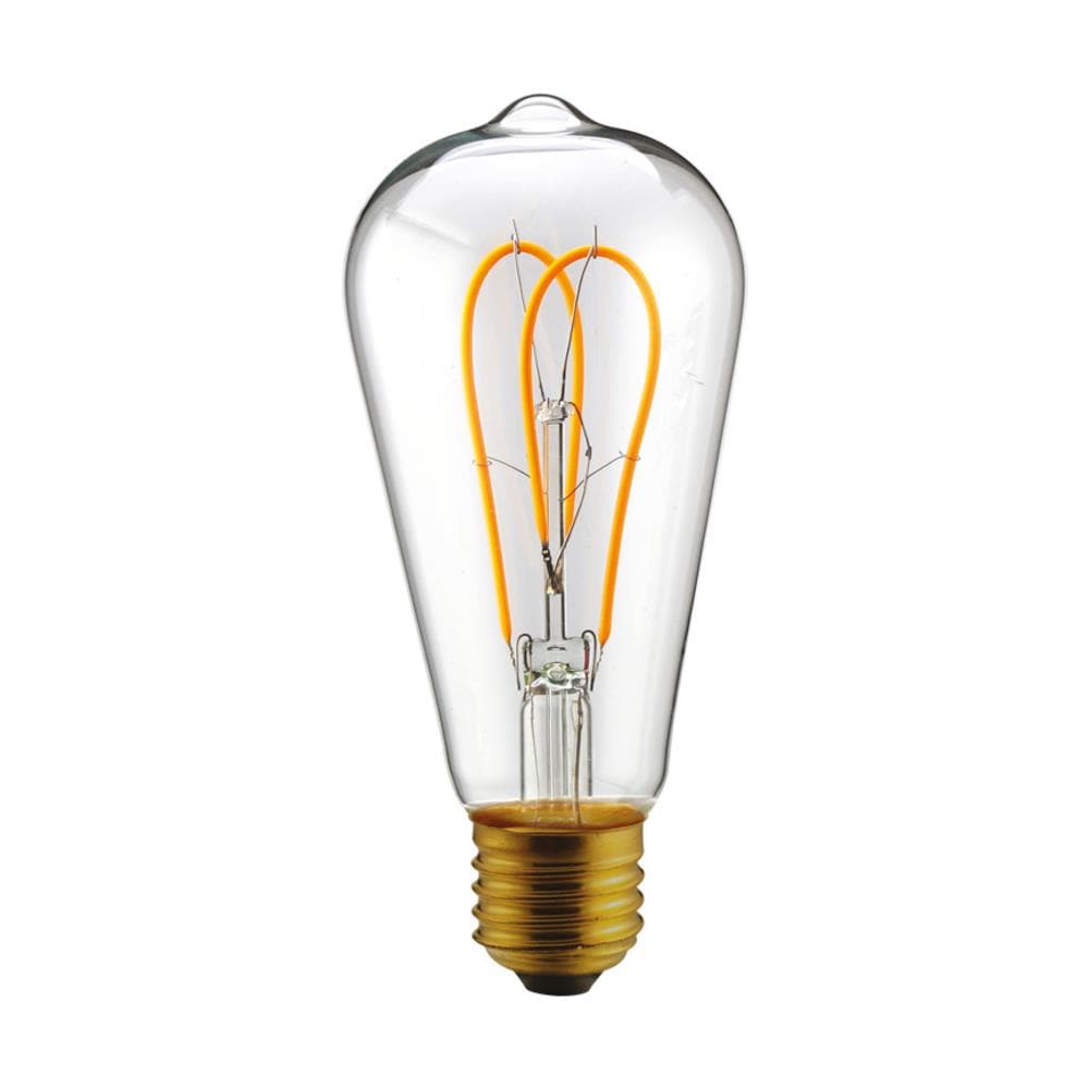 Lampadina Curved Clear, Con Filamento A Cuore, Trasparente In Vetro, 6,4 X 6,4 X 14,6 Cm, 1 X E27, 5w, 280lm, 2200k, 240v - Foto 7