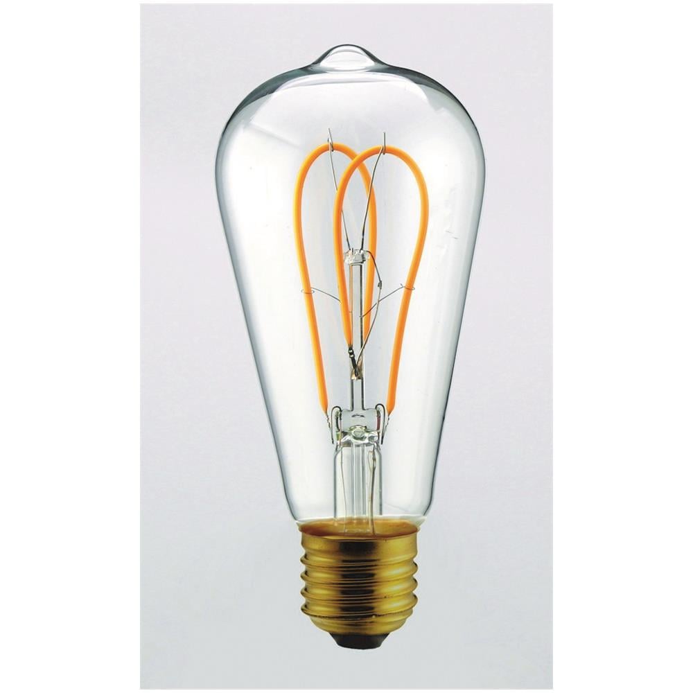 Lampadina Curved Clear, Con Filamento A Cuore, Trasparente In Vetro, 6,4 X 6,4 X 14,6 Cm, 1 X E27, 5w, 280lm, 2200k, 240v - Foto 1