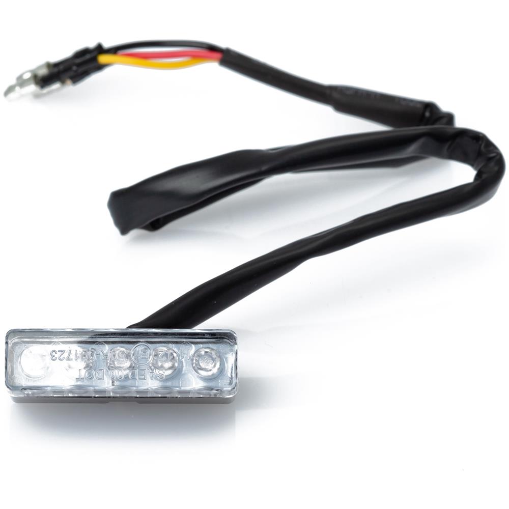 Fanale Posteriore Moto Led Mini Luce Bianca Omologato E11 Universale Nero - Foto 2