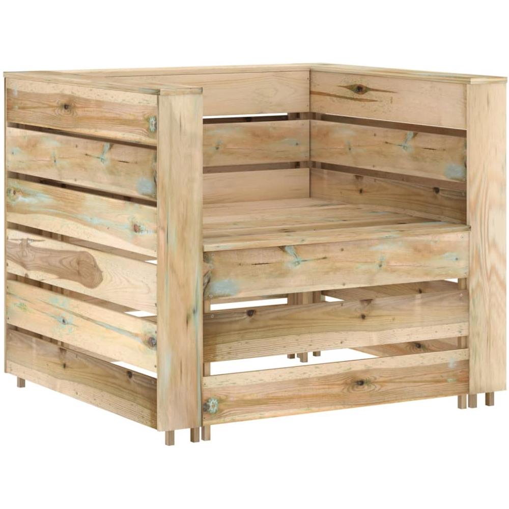 Set Divani Da Giardino Su Pallet 2 Pz Legno Di Pino Impregnato - Foto 2