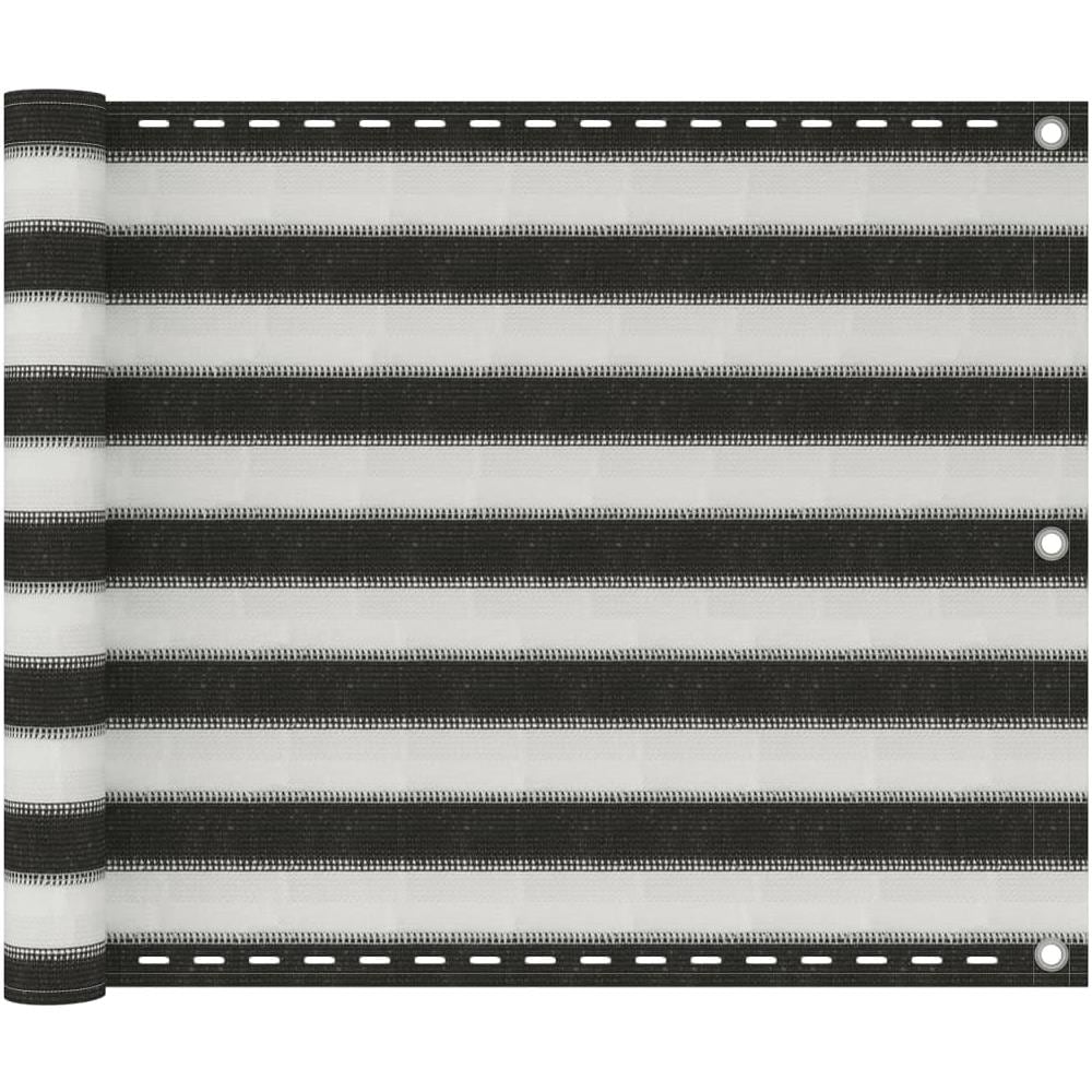 Paravento da Balcone HDPE 75x500 cm Antracite e Bianco - Foto 1