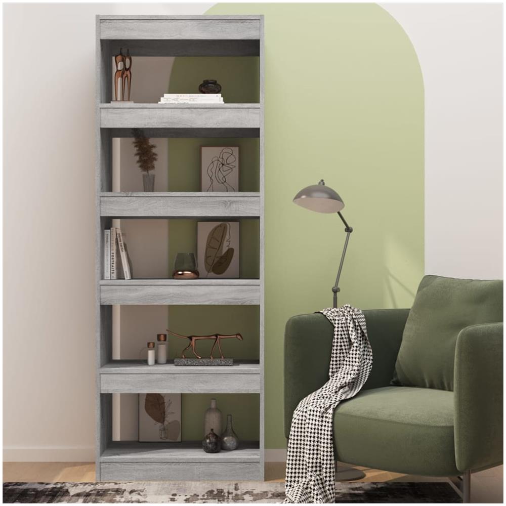 Libreria /Divisorio Grigio Sonoma 60x30x166 cm in Truciolato - Foto 3