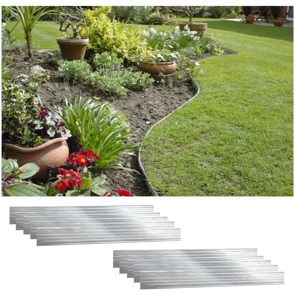 Set Di 10 Bordure Per Aiuole Green Universe 10cm X 100cm | Aiuole Giardino | Cordoli Per Aiuole - Foto 1