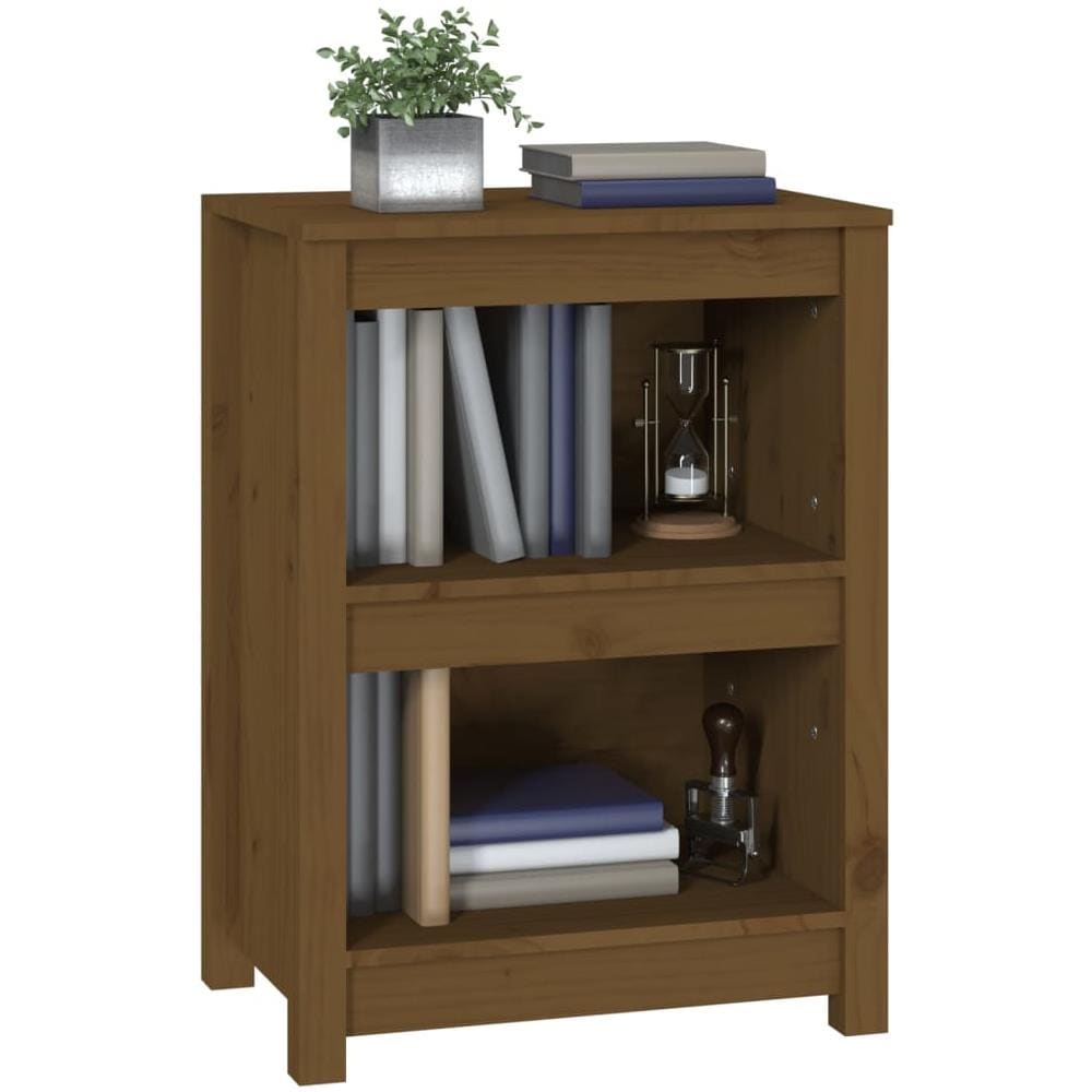 Libreria Marrone Miele 50x35x68 Cm In Legno Massello Di Pino - Foto 2