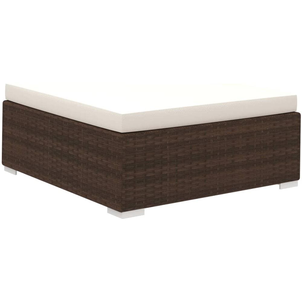 Set Divani Da Giardino 6 Pz Con Cuscini In Polyrattan Marrone - Foto 8