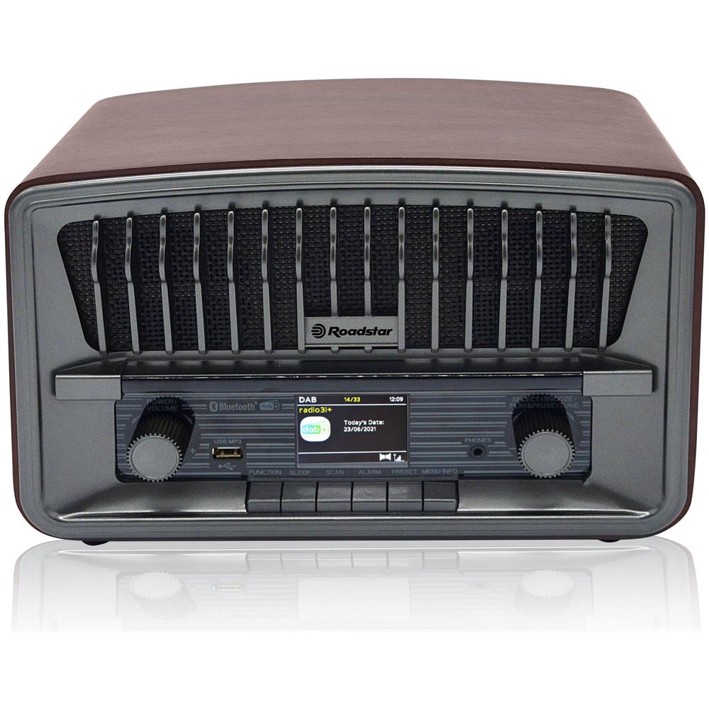 Hra-270d+bt Radio Portatile Digitale Vintage Dab+ /fm, Bluetooth Usb, Stereo, Doppia Sveglia Legno - Foto 1