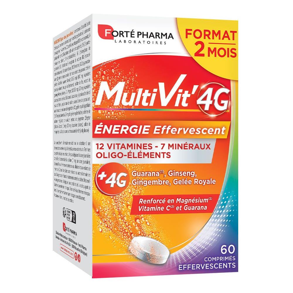 Multivitaminici Energetici 60 Compresse Effervescenti Multivit'4g - Foto 1