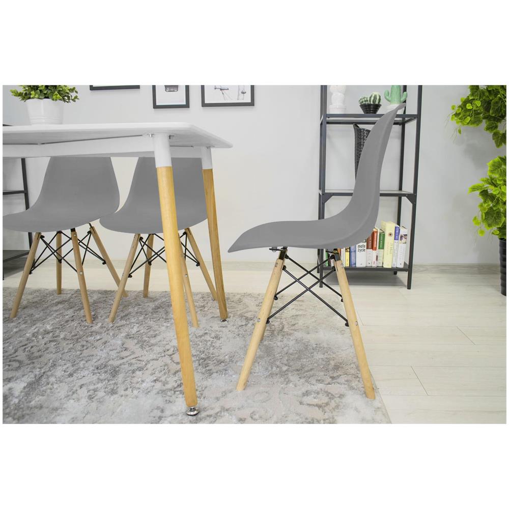 Sedia Valora OSAKA con gambe in legno grigio, design ergonomico x3 - Foto 10