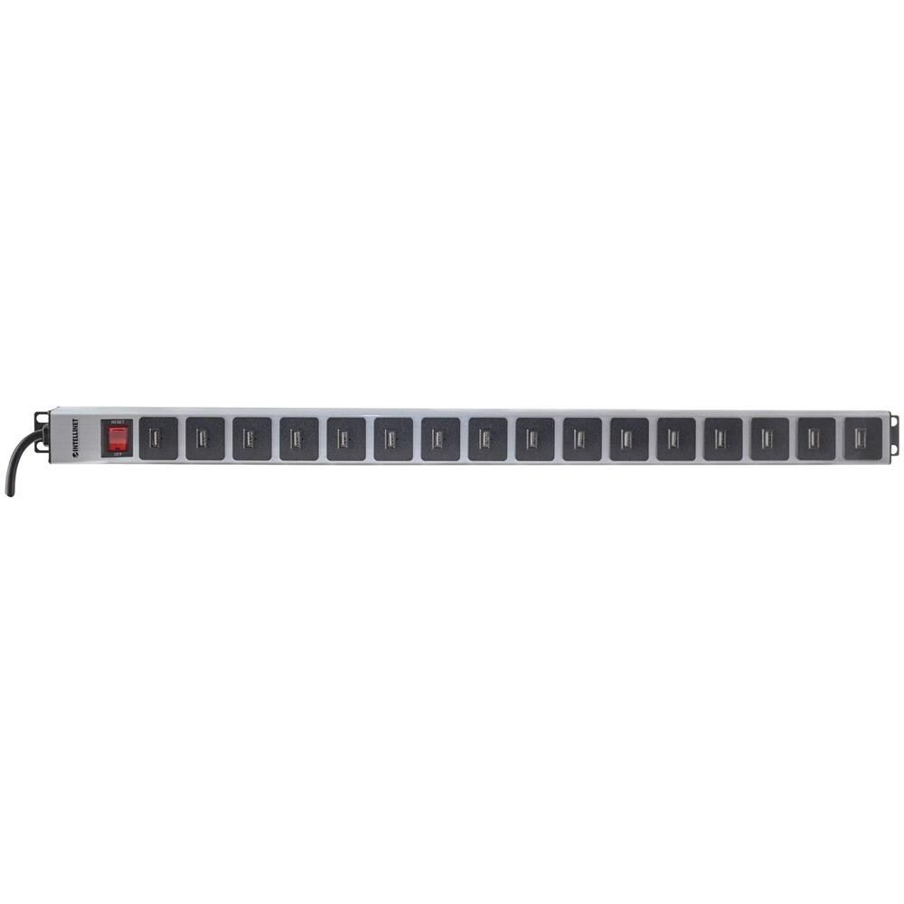 ver Multipresa Per Rack Montaggio Verticale 16 Uscite Usb Tipo A Silver - Foto 3