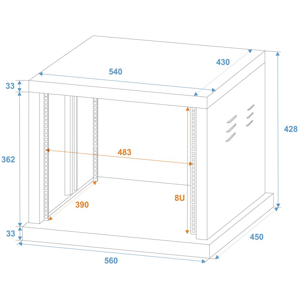 Steel Rack Sr-19, 8u - Foto 3