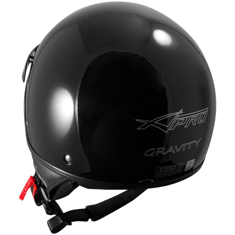 Casco Demi Jet Scooter Moto Omologato Ece 22 05 Frontino Sonicmoto Nero S - Foto 2