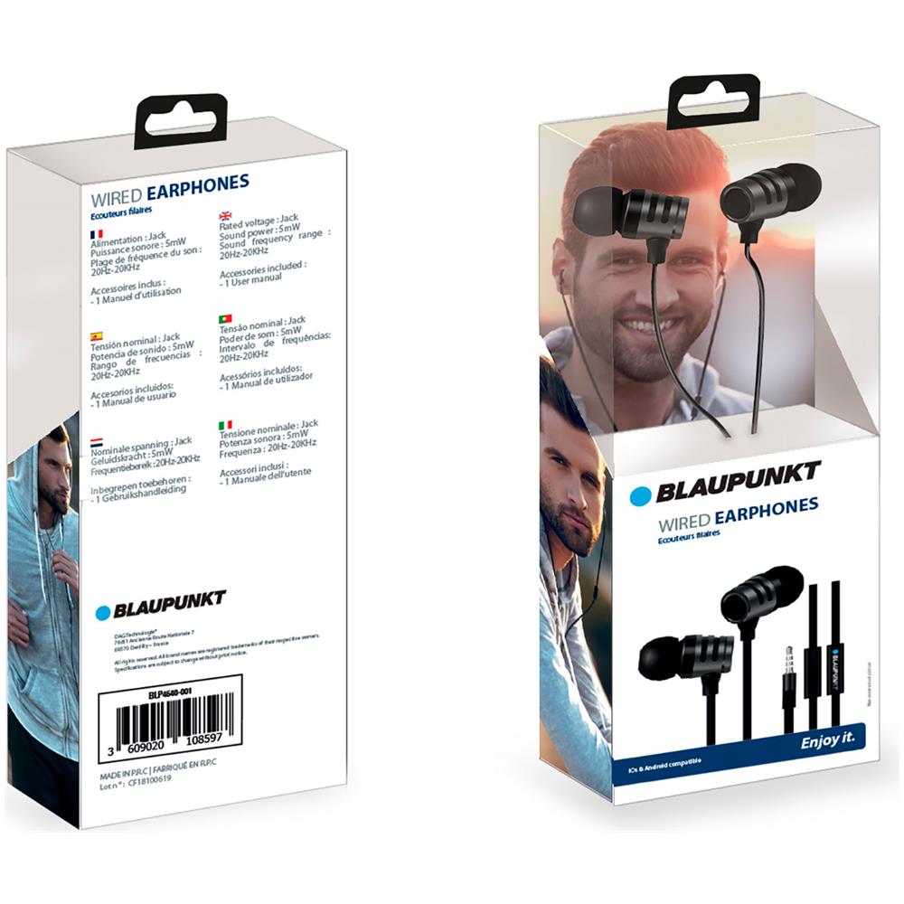 Blp4640 Cuffie In-ear Bluetooth Con Filo Con Microfono Compatibile Con Ios E Android - Foto 3