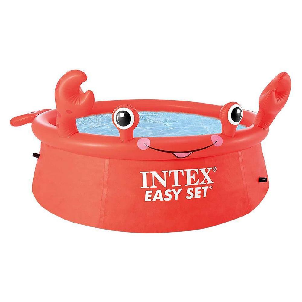 Happy Crab Easy Set Pool Piscina gonfiabile Rotondo 880 L Rosso - Foto 5