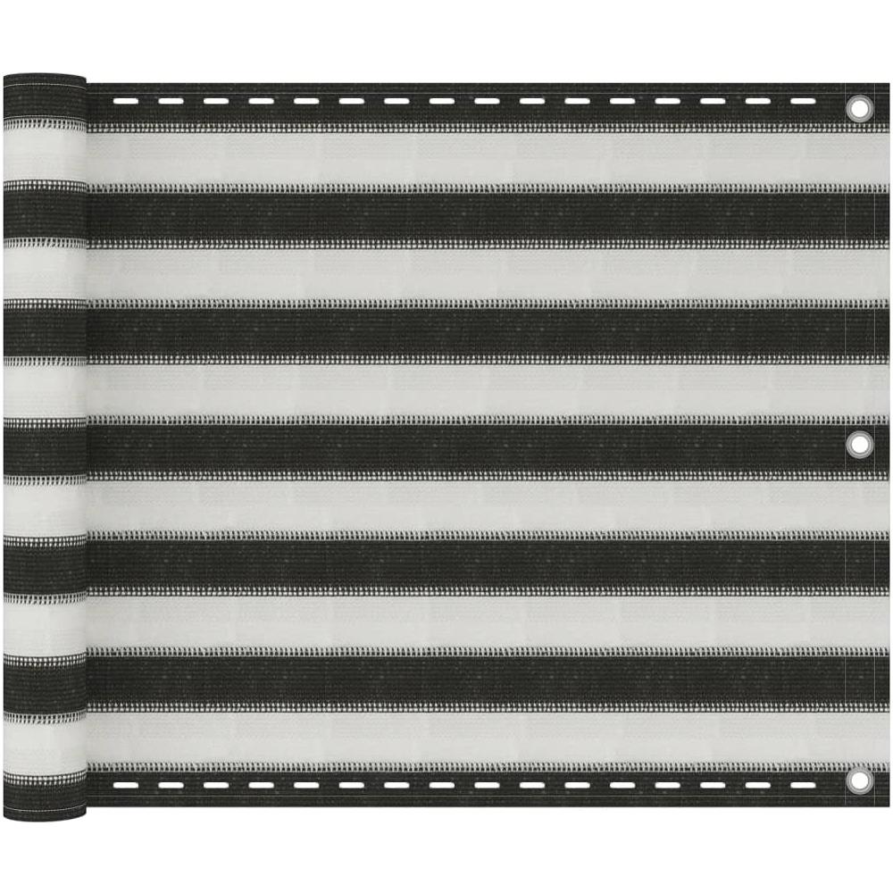 Paravento da Balcone HDPE 75x300 cm Antracite e Bianco - Foto 1