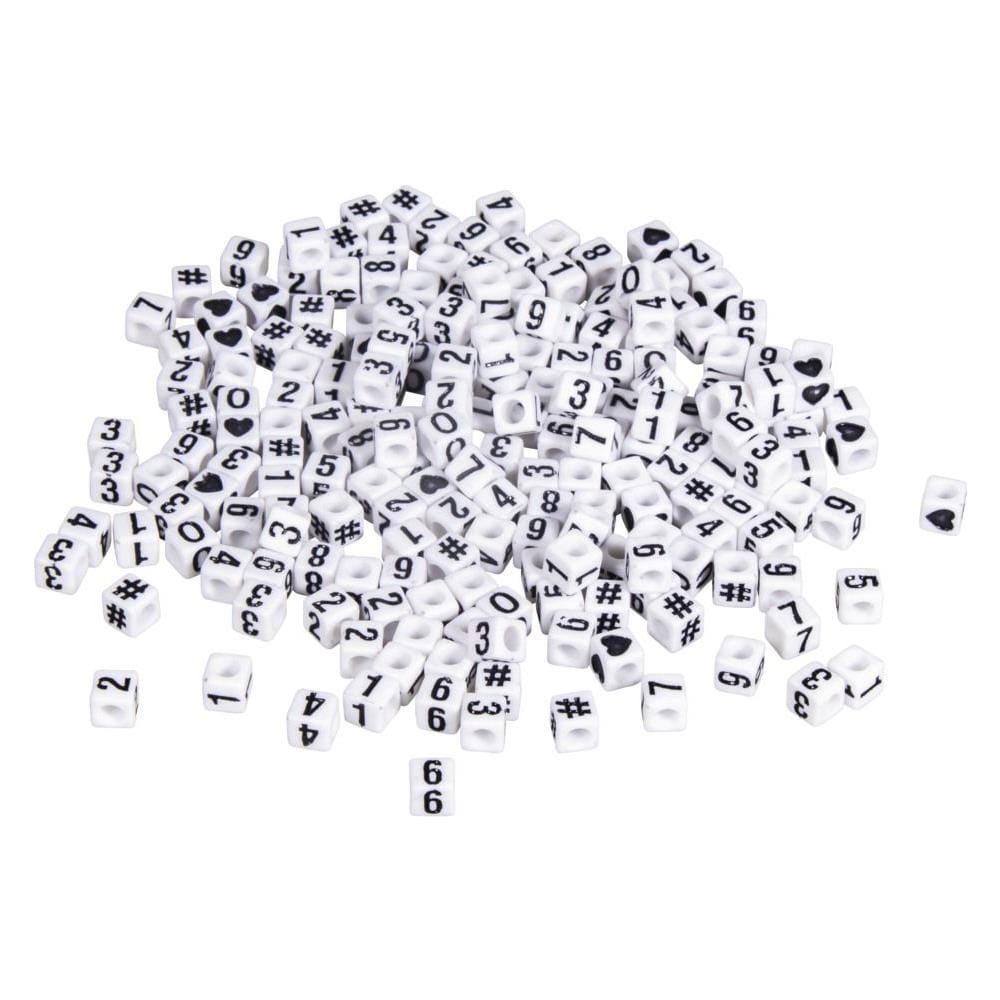 Perline Cifre Quadrate Bianche 5 X 5 Mm - Foto 1