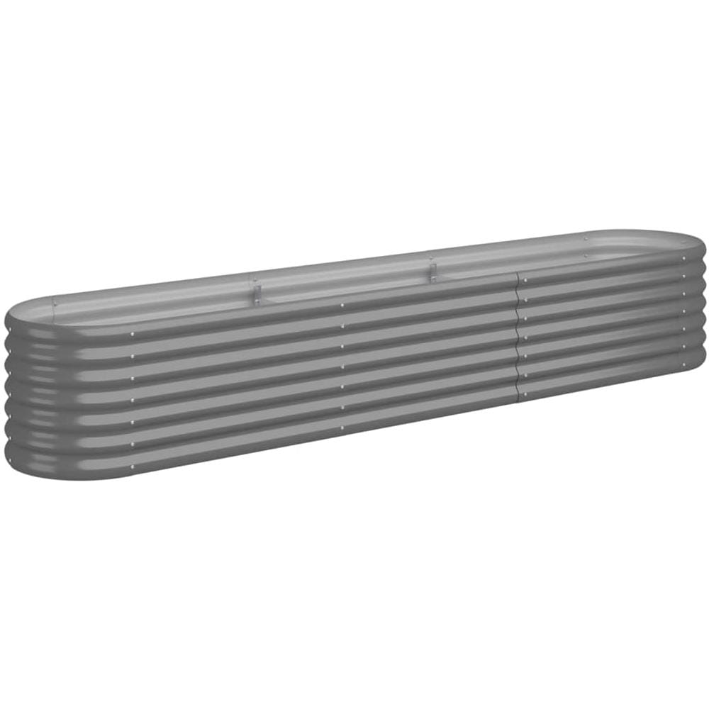 Vaso Da Giardino Acciaio Verniciato Polvere 224x40x36 Cm Grigio - Foto 1