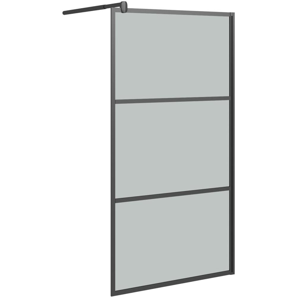 Parete Doccia Walk In 115x195 Cm In Vetro Scuro Esg Nero - Foto 2