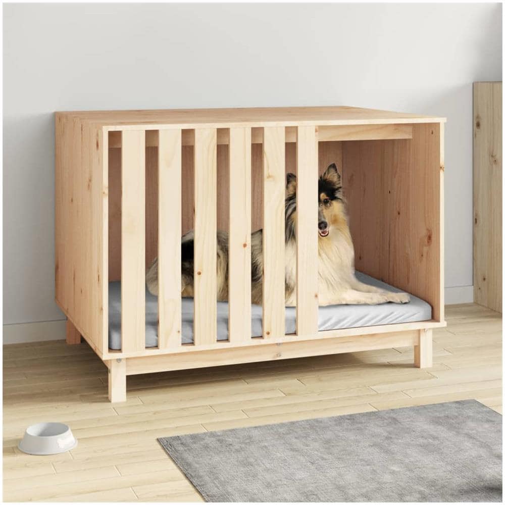 Casetta Per Cani 100x70x72 Cm In Legno Massello Di Pino - Foto 1