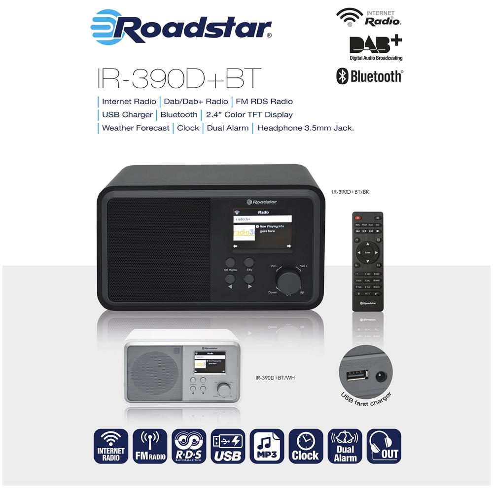 Ir-390d+bt /bk Radio Internet Wi-fi E Digitale Dab / Dab+ / Fm, Bluetooth, Usb, Telecomando Nero - Foto 8