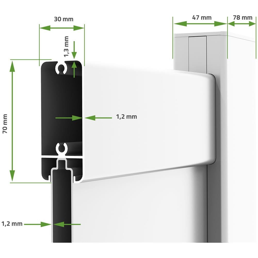 Pack Cancello Battente Eiger 400b140 + Cancello Eiger 100p140 Bianco - Foto 2