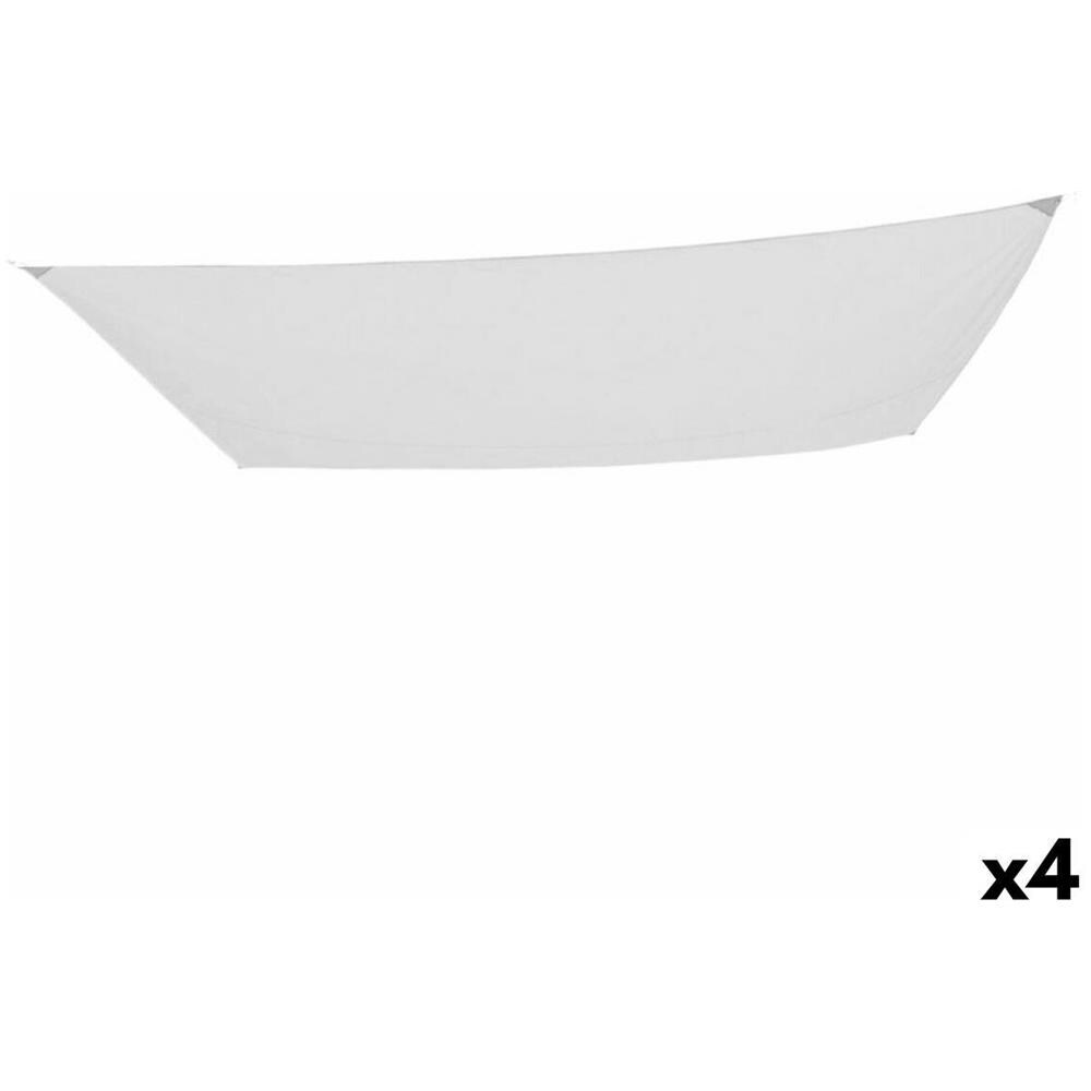Tenda Aktive Triangolare 300 X 0,5 X 400 Cm Poliestere Bianco (4 Unità) - Foto 1