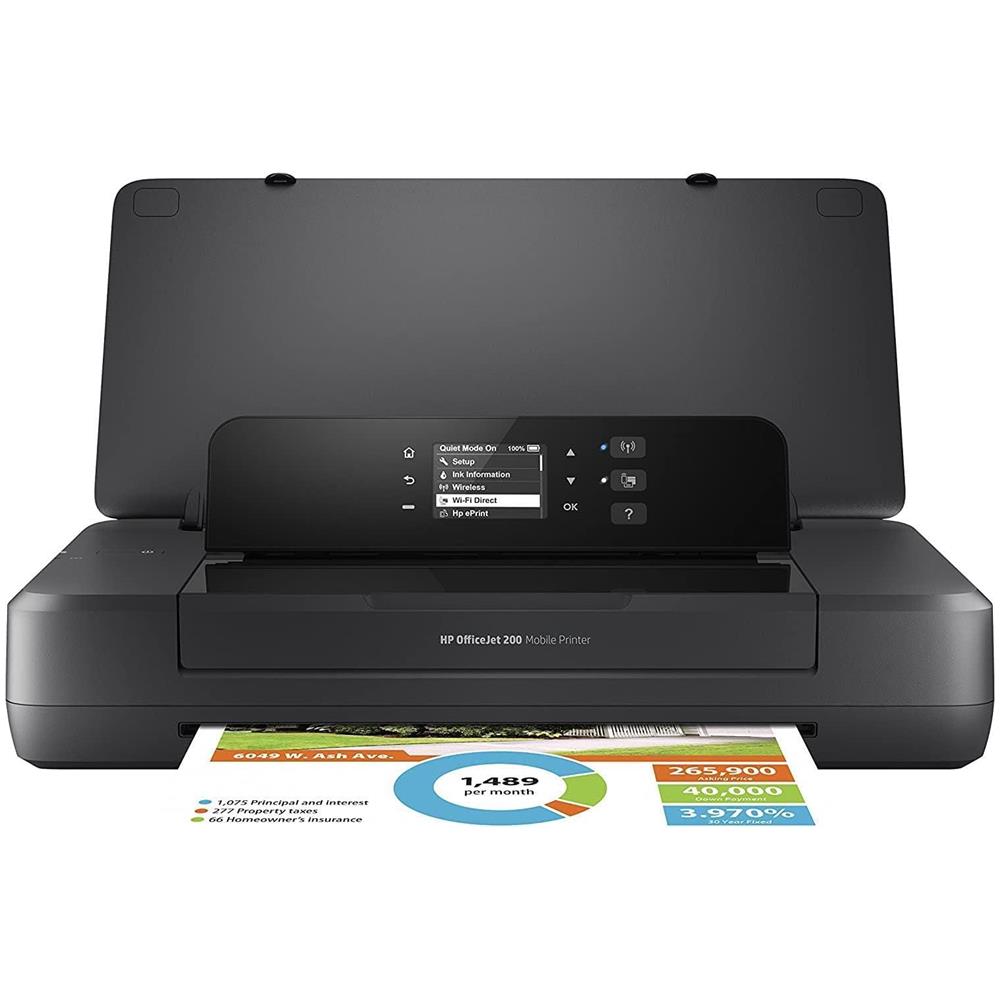 Stampante Portatile OfficeJet 200 Mobile Inkjet Colore 4800 x 1200 DPI 10 ppm Wi-Fi USB Nero - Foto 2