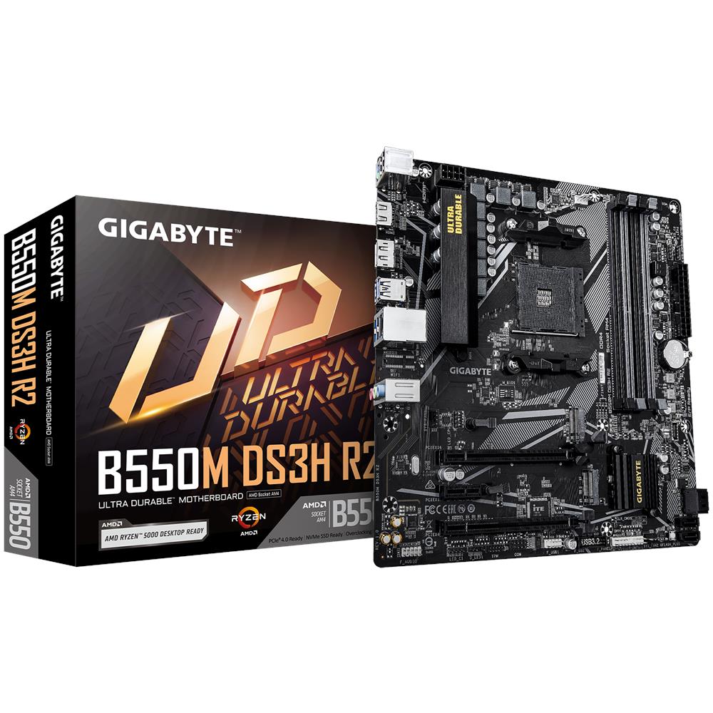Scheda Madre GIGABYTE B550M DS3H R2 Socket AM4 Chipset B550 ATX - Foto 1