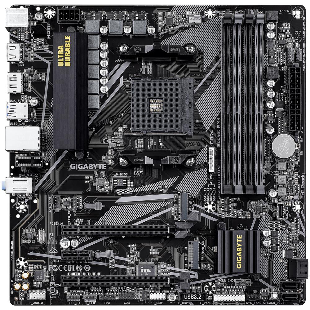 Scheda Madre GIGABYTE B550M DS3H R2 Socket AM4 Chipset B550 ATX - Foto 2