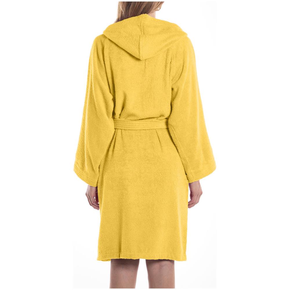 Accappatoio Con Cappuccio Spugnissima Minorca In Cotone Colore Giallo Misura M - Foto 2