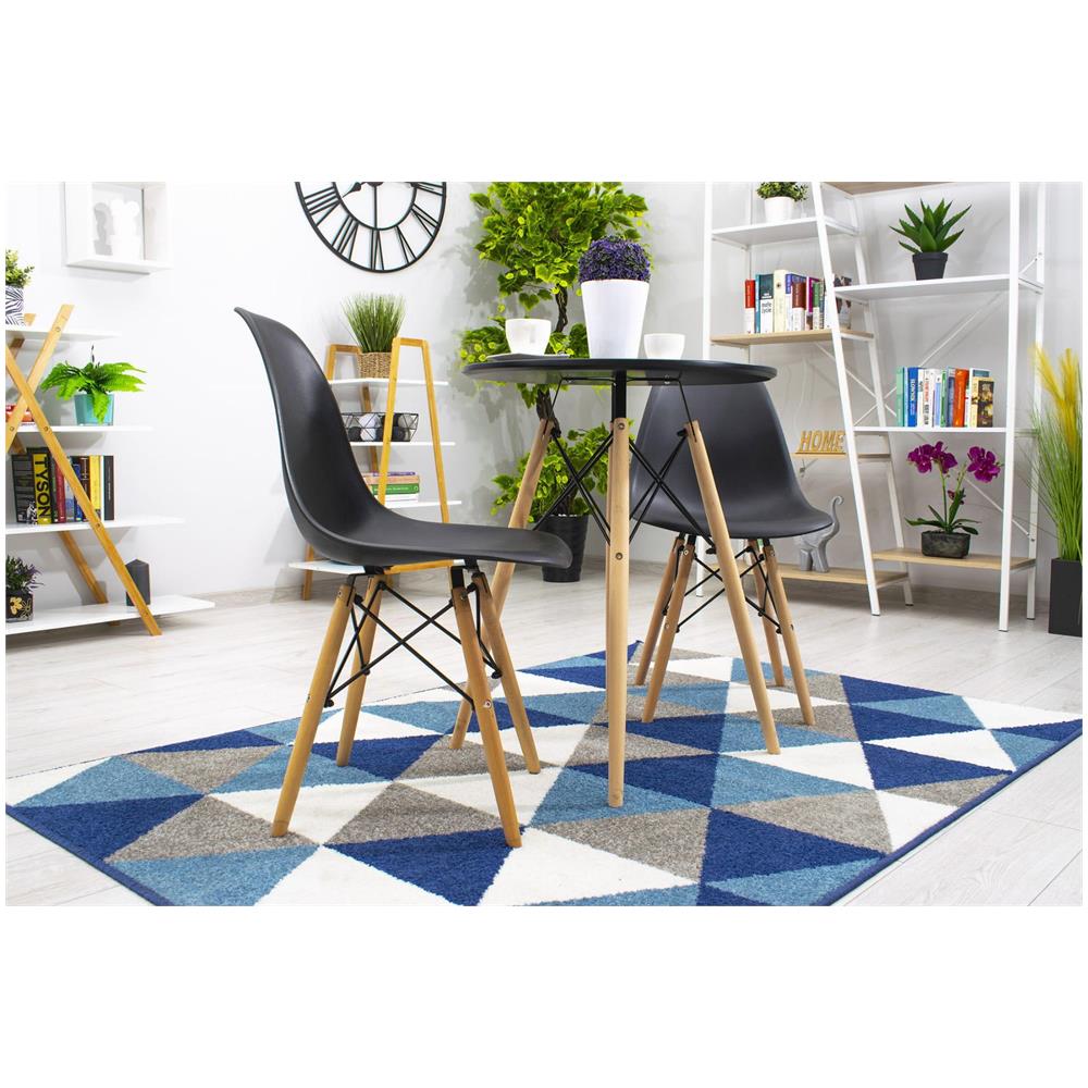 Sedia ergonomica OSAKA con gambe naturali nere per soggiorno x3 - Foto 10